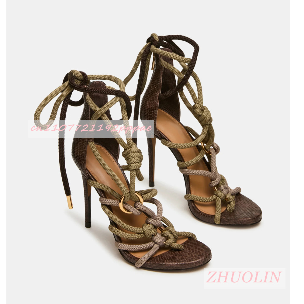 Retro Snakeskin Thick Rope Cri - Women'S Shoes Quality review and price